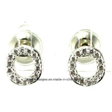 Special Design 2015 New Hot Sale Letter O Design Rhodium Plated Women Fashion Stud Earrings Le6312